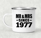 47th Anniversary Mr & Mrs Since 1977 - 12oz Camping Mug