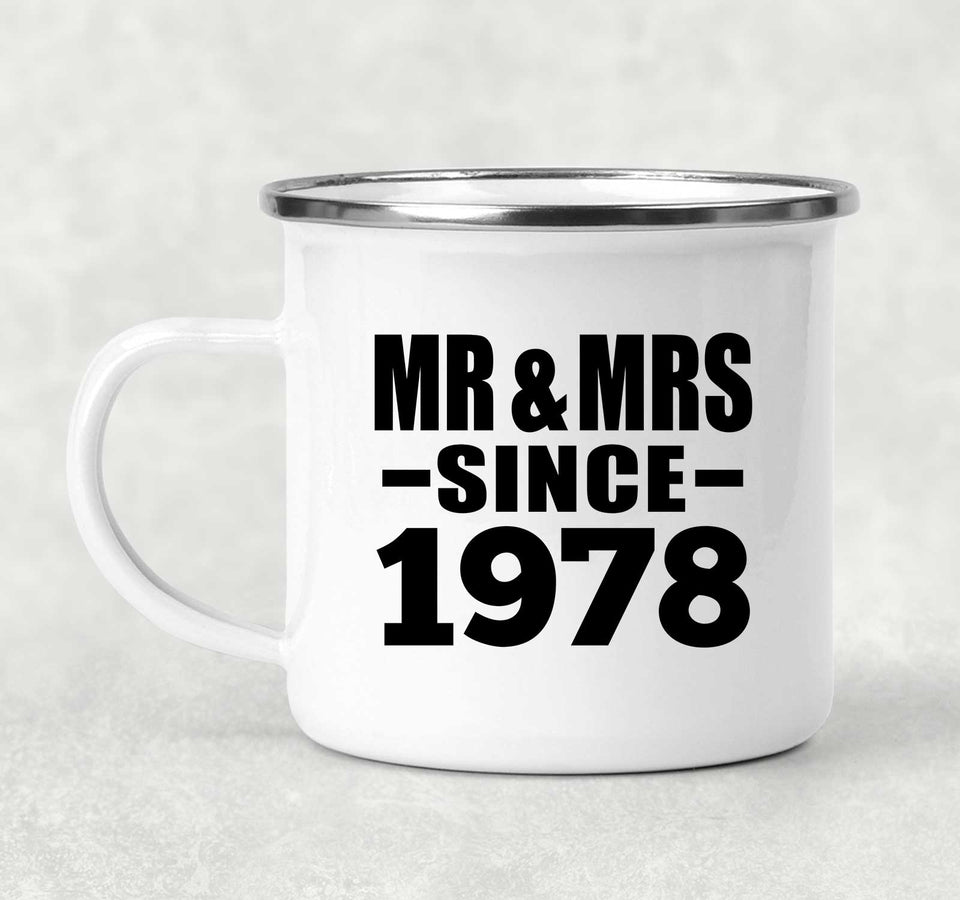 46th Anniversary Mr & Mrs Since 1978 - 12oz Camping Mug