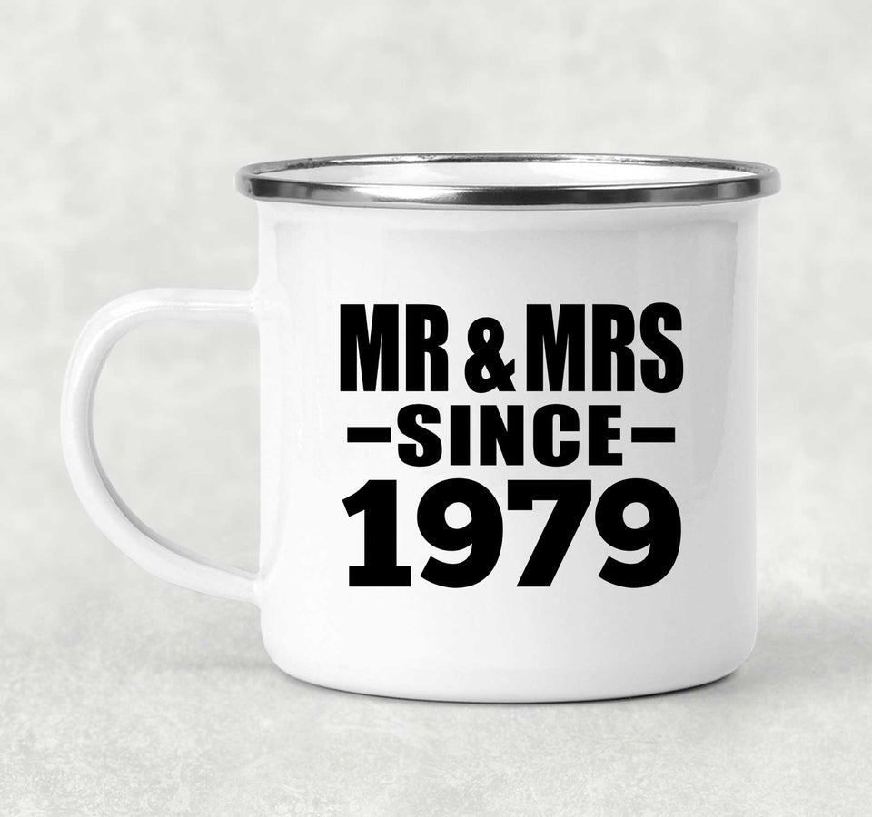 45th Anniversary Mr & Mrs Since 1979 - 12oz Camping Mug