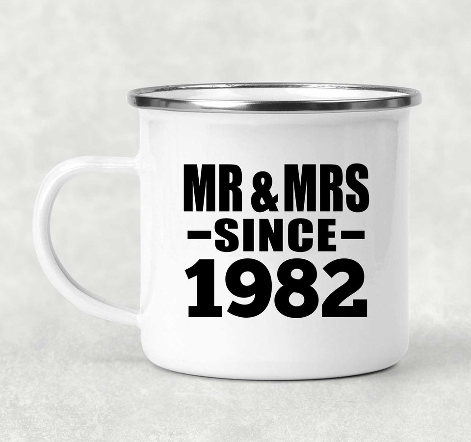 42nd Anniversary Mr & Mrs Since 1982 - 12oz Camping Mug