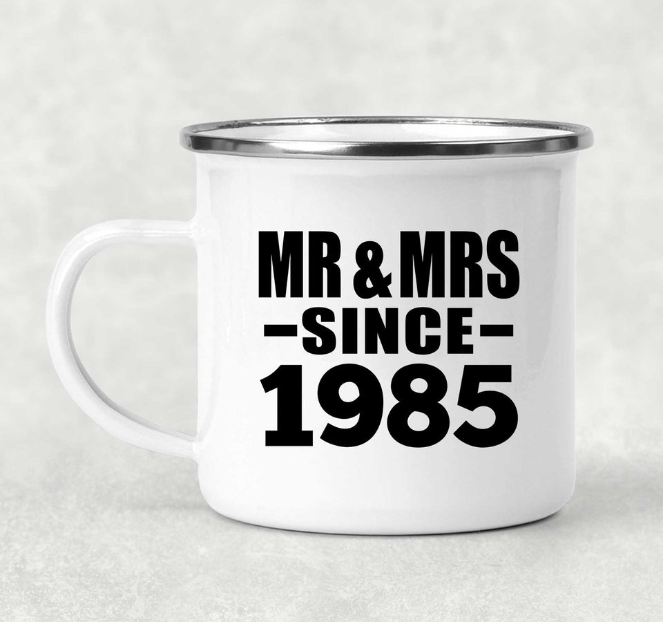 39th Anniversary Mr & Mrs Since 1985 - 12oz Camping Mug