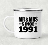 33rd Anniversary Mr & Mrs Since 1991 - 12oz Camping Mug