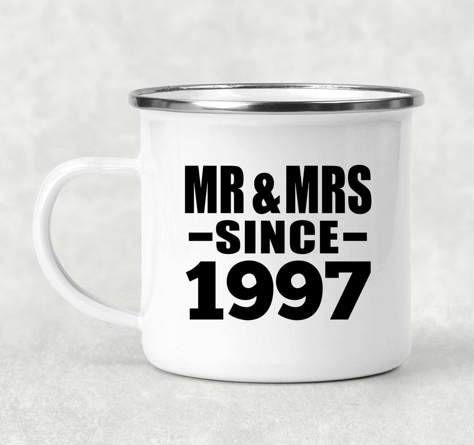 27th Anniversary Mr & Mrs Since 1997 - 12oz Camping Mug
