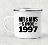 27th Anniversary Mr & Mrs Since 1997 - 12oz Camping Mug