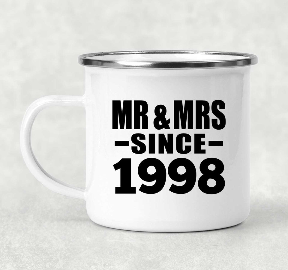 26th Anniversary Mr & Mrs Since 1998 - 12oz Camping Mug