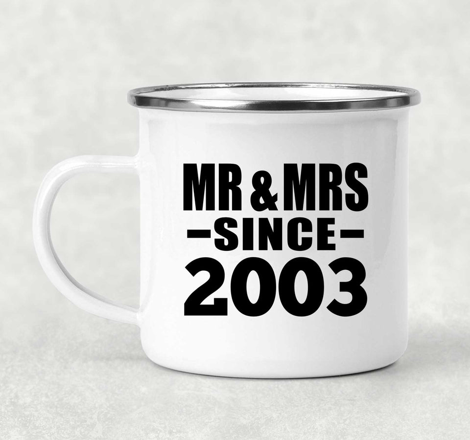 21st Anniversary Mr & Mrs Since 2003 - 12oz Camping Mug