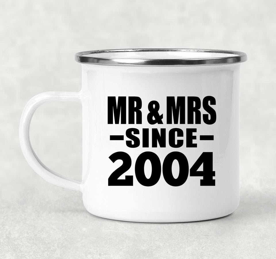 20th Anniversary Mr & Mrs Since 2004 - 12oz Camping Mug