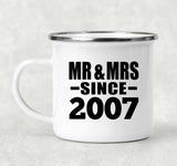 17th Anniversary Mr & Mrs Since 2007 - 12oz Camping Mug