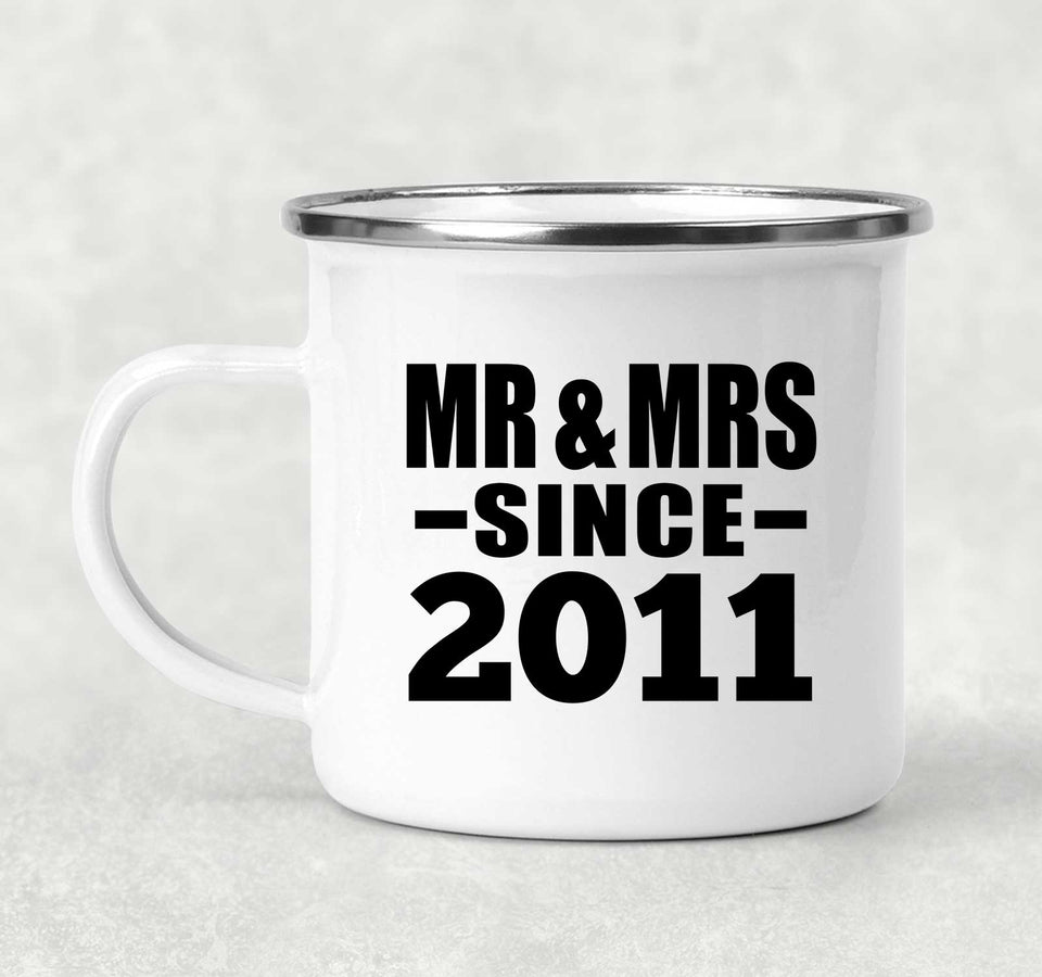 13th Anniversary Mr & Mrs Since 2011 - 12oz Camping Mug