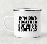 54th Anniversary 19,710 Days Together Who's Counting - 12oz Camping Mug