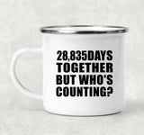 79th Anniversary 28,835 Days Together Who's Counting - 12oz Camping Mug