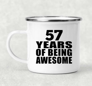 57th Birthday 57 Years Of Being Awesome - 12oz Camping Mug