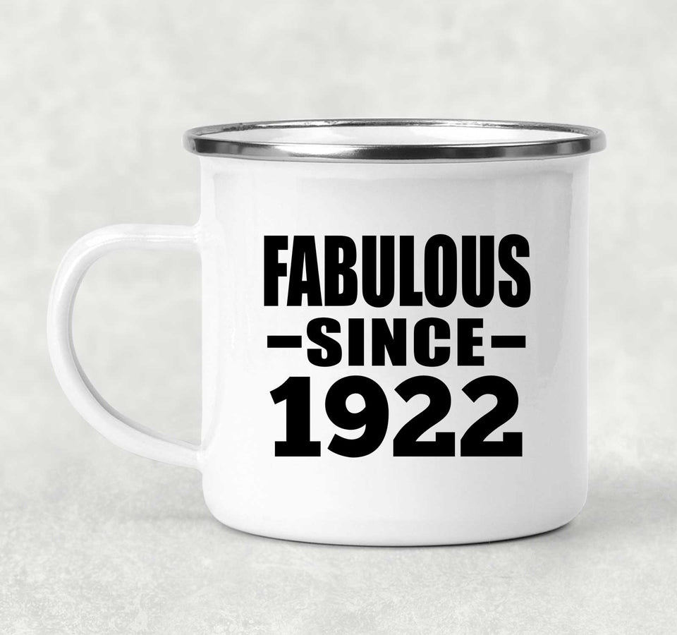 102nd Birthday Fabulous Since 1922 - 12oz Camping Mug
