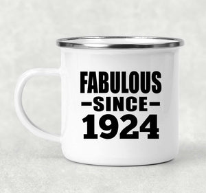 100th Birthday Fabulous Since 1924 - 12oz Camping Mug