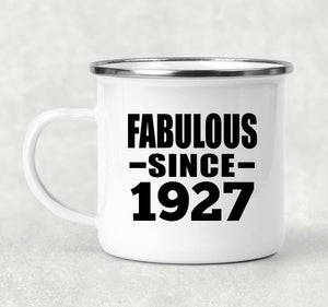 97th Birthday Fabulous Since 1927 - 12oz Camping Mug