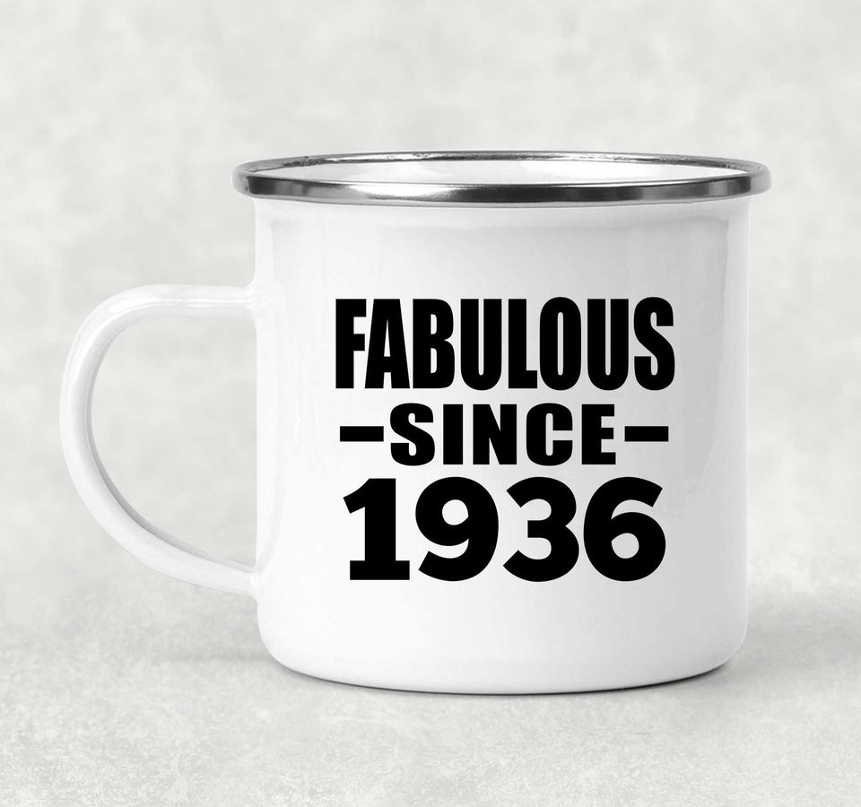 88th Birthday Fabulous Since 1936 - 12oz Camping Mug