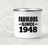 76th Birthday Fabulous Since 1948 - 12oz Camping Mug