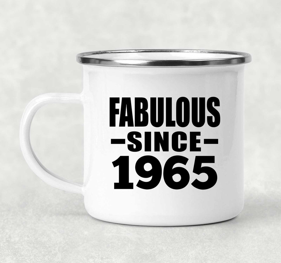 59th Birthday Fabulous Since 1965 - 12oz Camping Mug