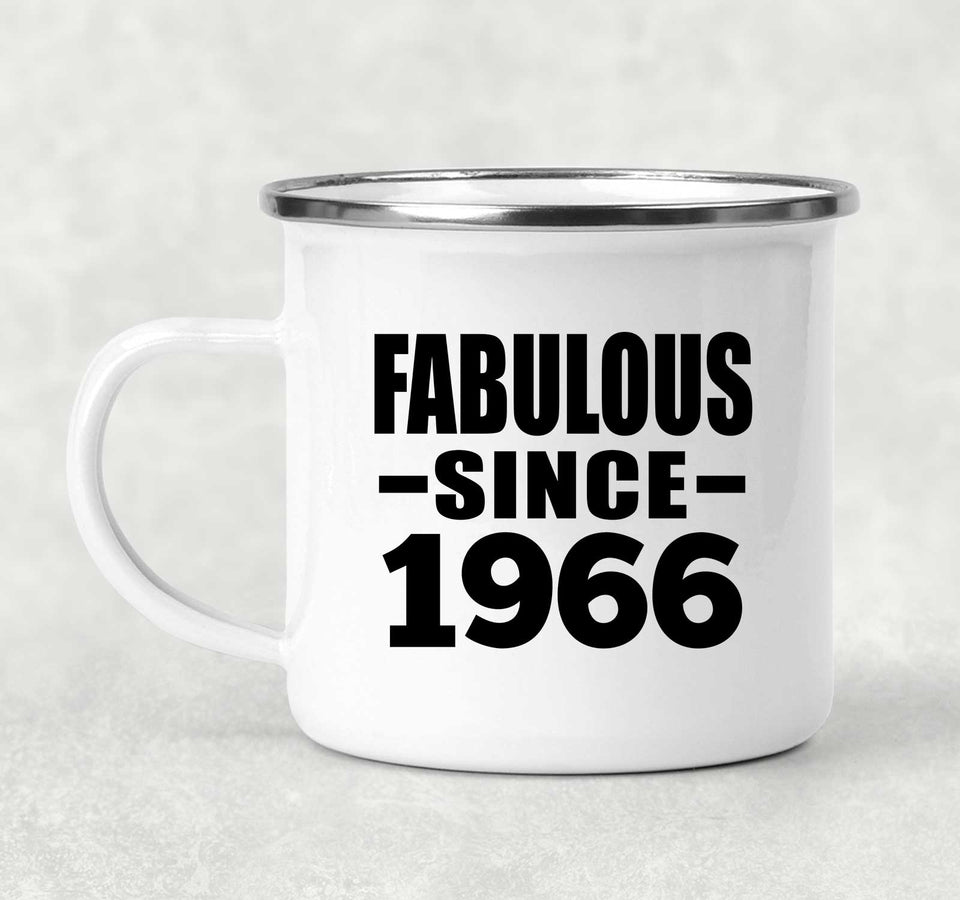 58th Birthday Fabulous Since 1966 - 12oz Camping Mug