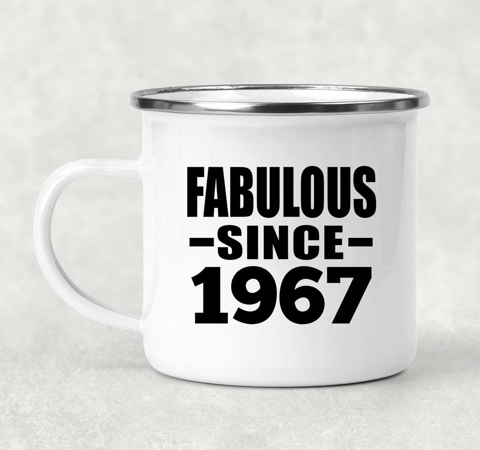 57th Birthday Fabulous Since 1967 - 12oz Camping Mug