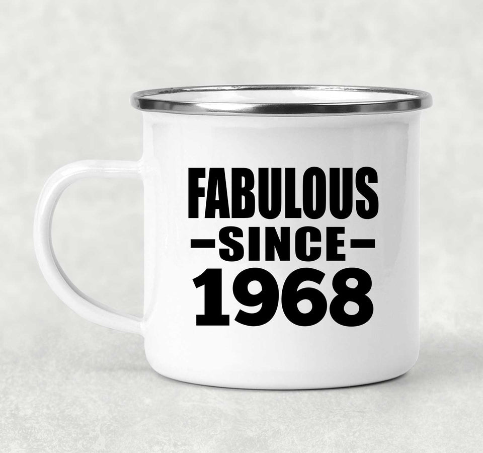 56th Birthday Fabulous Since 1968 - 12oz Camping Mug