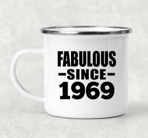 55th Birthday Fabulous Since 1969 - 12oz Camping Mug