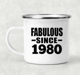 44th Birthday Fabulous Since 1980 - 12oz Camping Mug