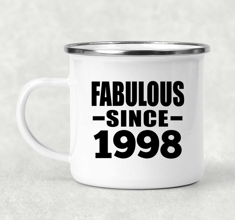 26th Birthday Fabulous Since 1998 - 12oz Camping Mug