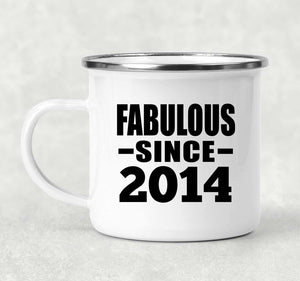 10th Birthday Fabulous Since 2014 - 12oz Camping Mug