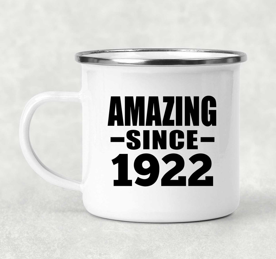 102nd Birthday Amazing Since 1922 - 12oz Camping Mug