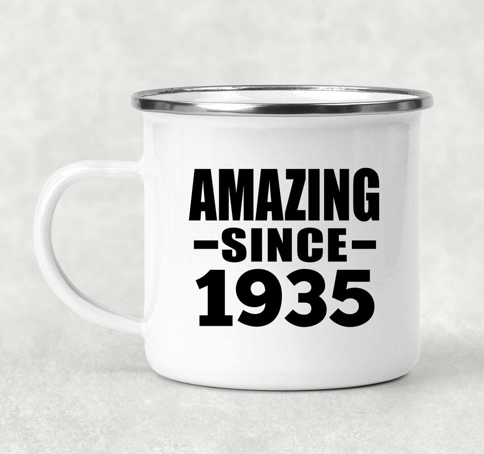 89th Birthday Amazing Since 1935 - 12oz Camping Mug