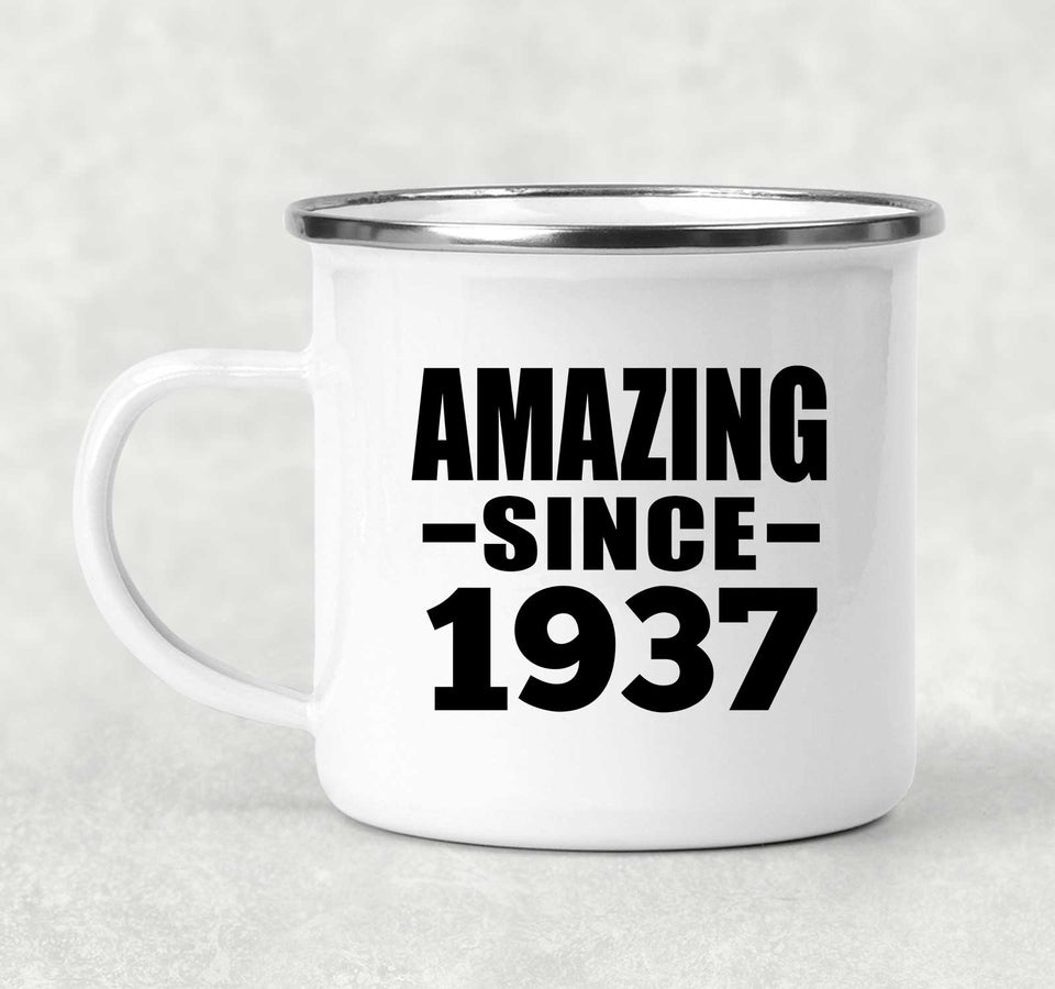 87th Birthday Amazing Since 1937 - 12oz Camping Mug