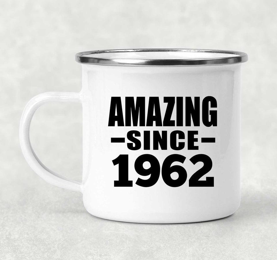 62nd Birthday Amazing Since 1962 - 12oz Camping Mug