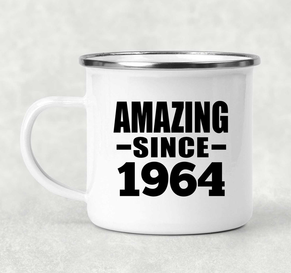 60th Birthday Amazing Since 1964 - 12oz Camping Mug
