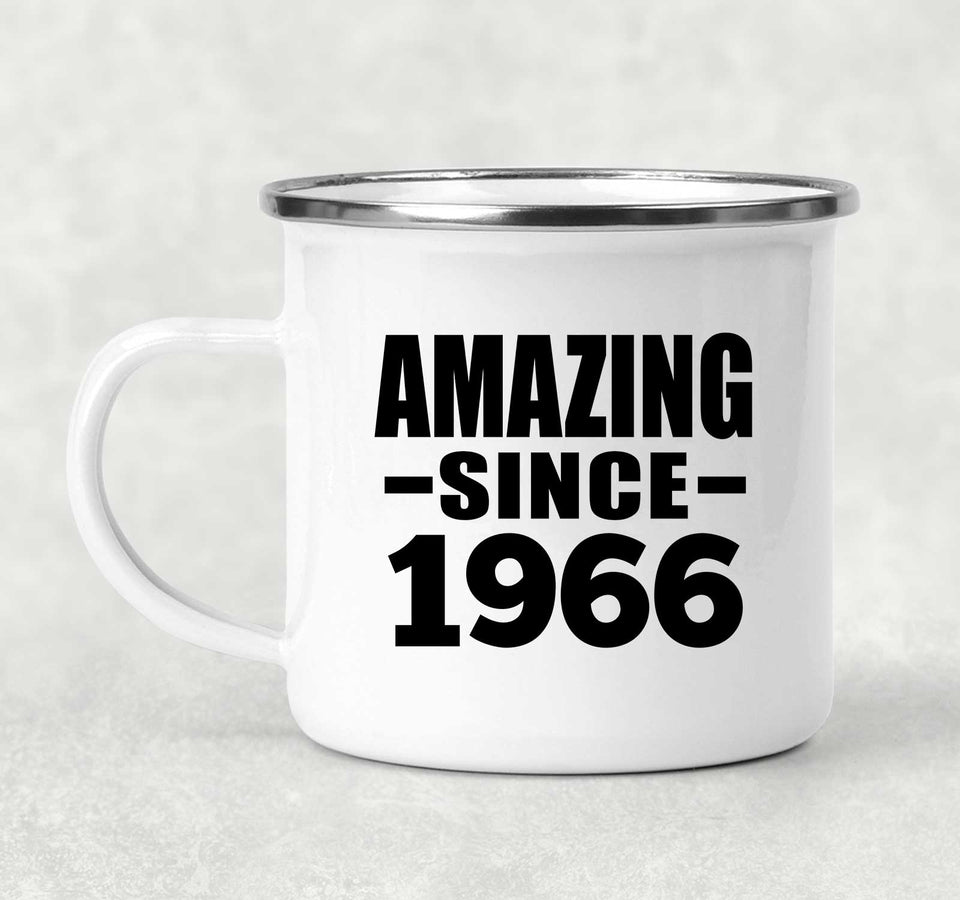 58th Birthday Amazing Since 1966 - 12oz Camping Mug