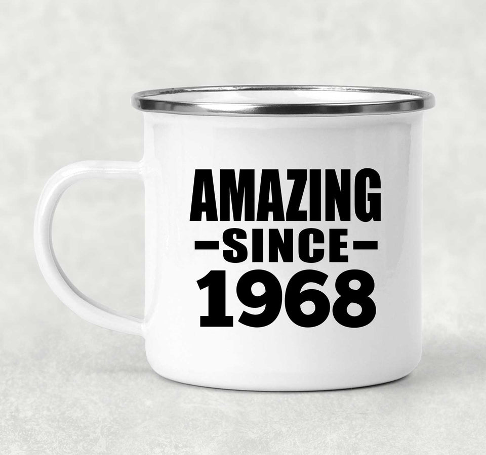 56th Birthday Amazing Since 1968 - 12oz Camping Mug