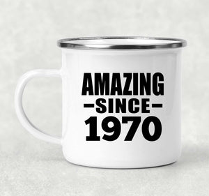 54th Birthday Amazing Since 1970 - 12oz Camping Mug