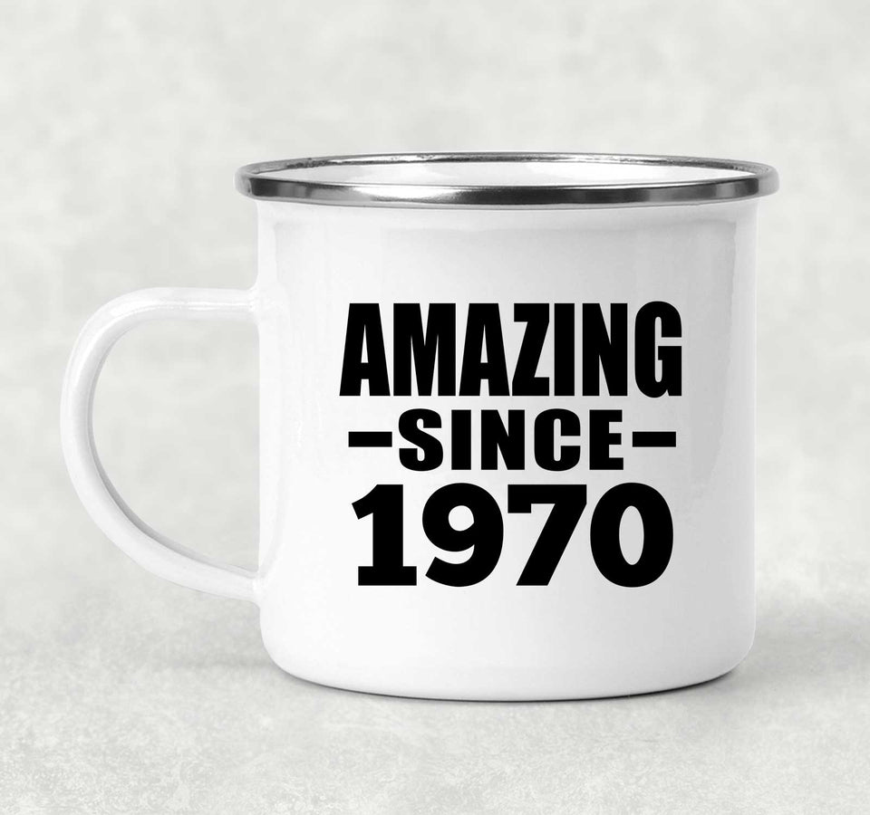 54th Birthday Amazing Since 1970 - 12oz Camping Mug