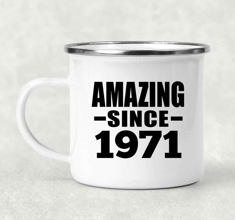 53rd Birthday Amazing Since 1971 - 12oz Camping Mug