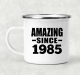 39th Birthday Amazing Since 1985 - 12oz Camping Mug