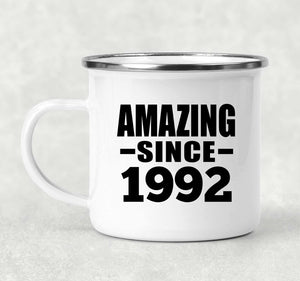 32nd Birthday Amazing Since 1992 - 12oz Camping Mug