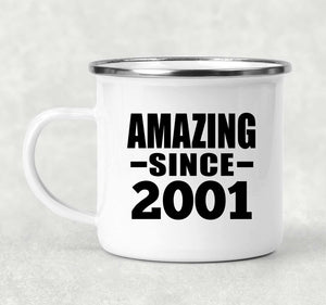 23rd Birthday Amazing Since 2001 - 12oz Camping Mug
