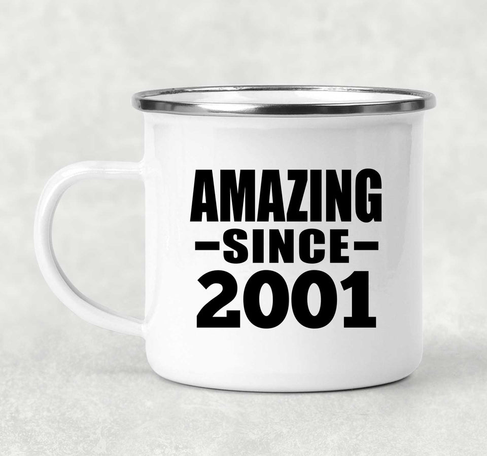 23rd Birthday Amazing Since 2001 - 12oz Camping Mug