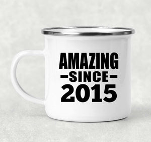 9th Birthday Amazing Since 2015 - 12oz Camping Mug