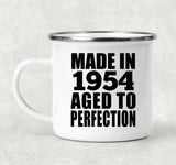 70th Birthday Made In 1954 Aged to Perfection - 12oz Camping Mug