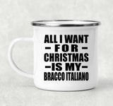 All I Want For Christmas Is My Bracco Italiano - 12oz Camping Mug
