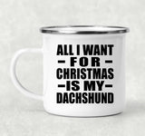 All I Want For Christmas Is My Dachshund - 12oz Camping Mug