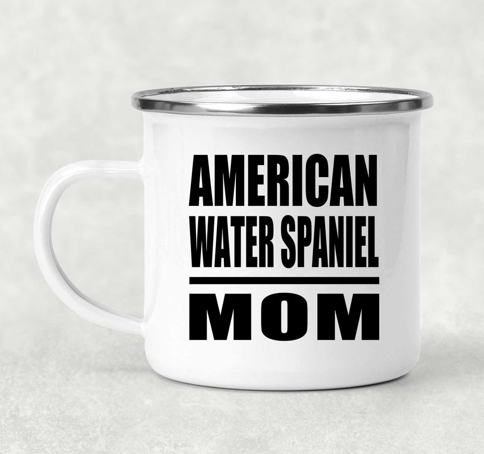 American Water Spaniel Mom - 12oz Camping Mug