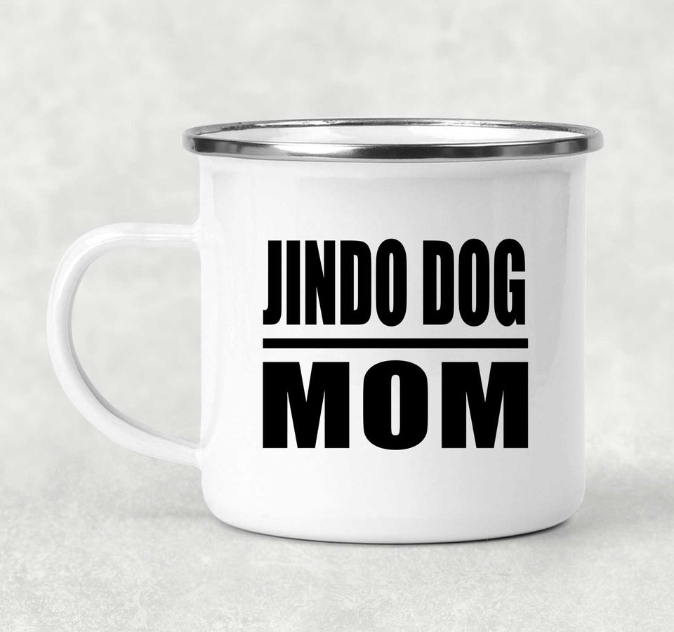 Jindo Dog Mom - 12oz Camping Mug