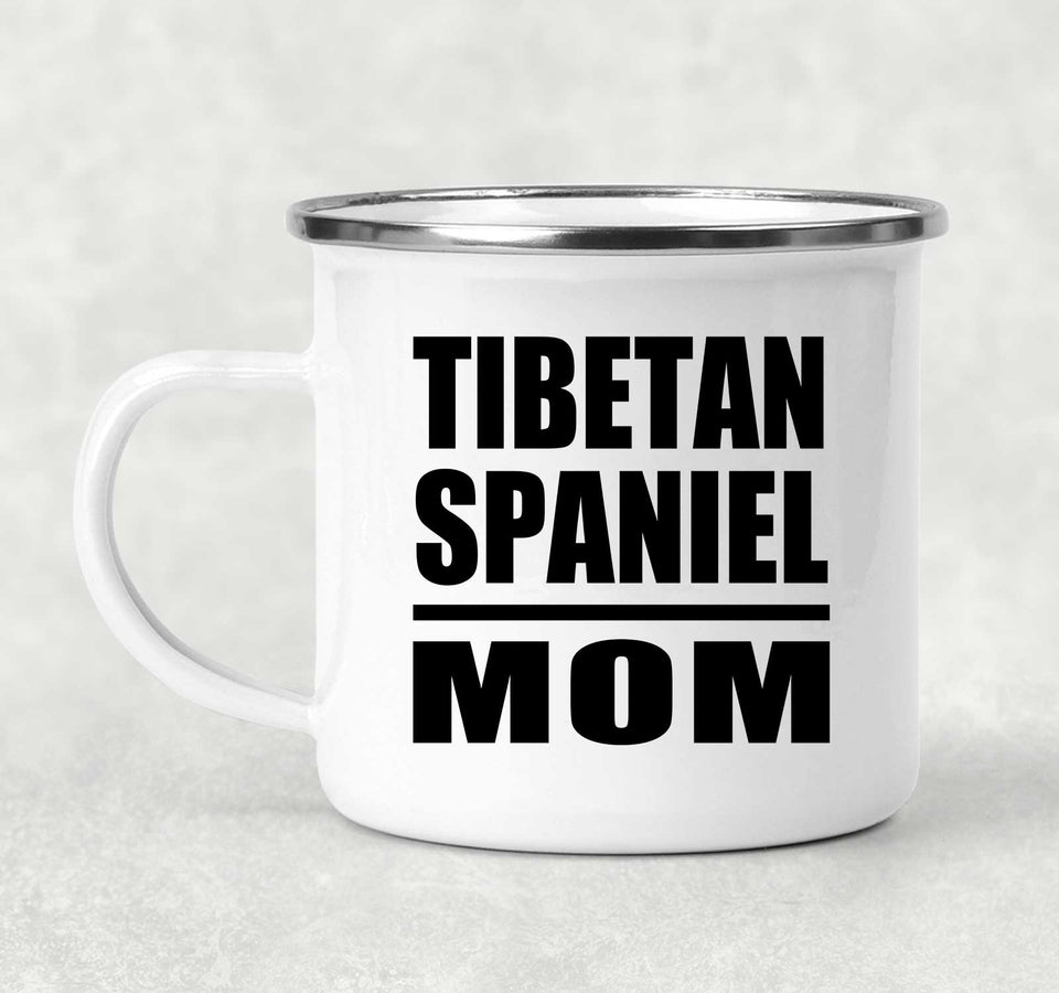 Tibetan Spaniel Mom - 12oz Camping Mug